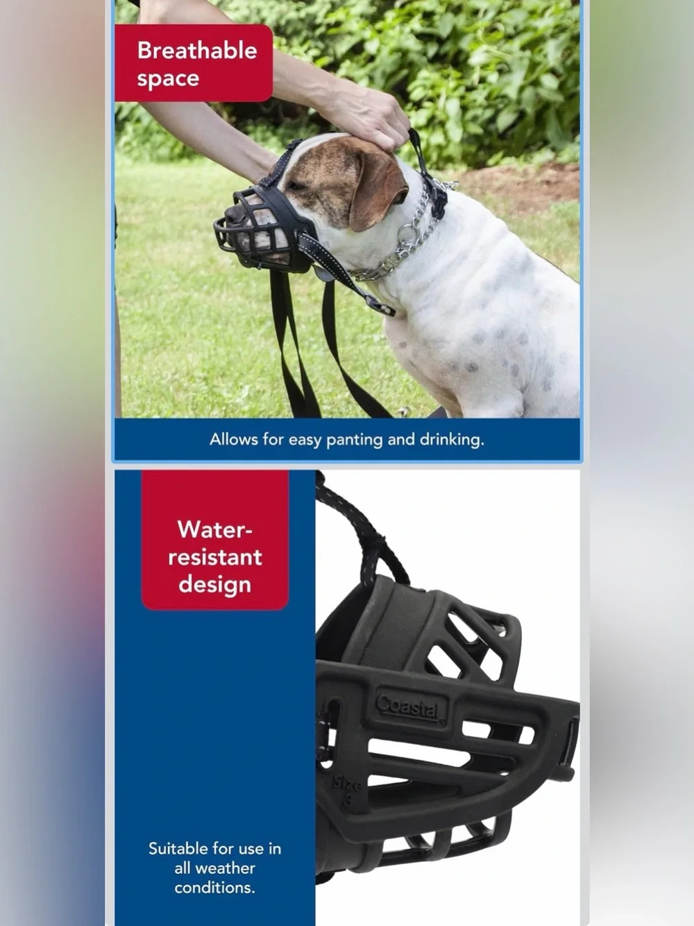 Black Basket Dog Muzzle with Adjustable Straps